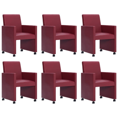 Sillas De Comedor 6 Uds Cuero Sintético