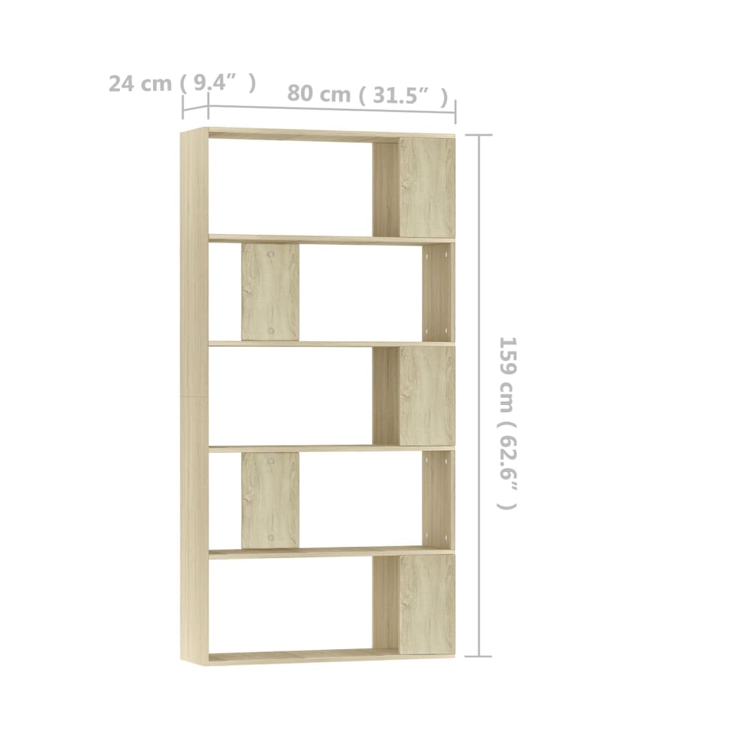 Estantería Madera Contrachapada Color 80X24X159 Cm