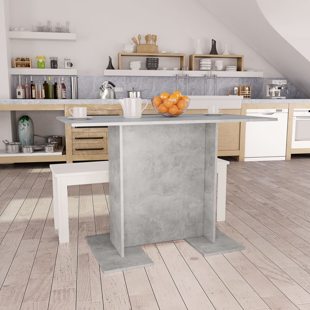 Mesa De Comedor Madera Contrachapada Blanco Roble 120X60X76 Cm