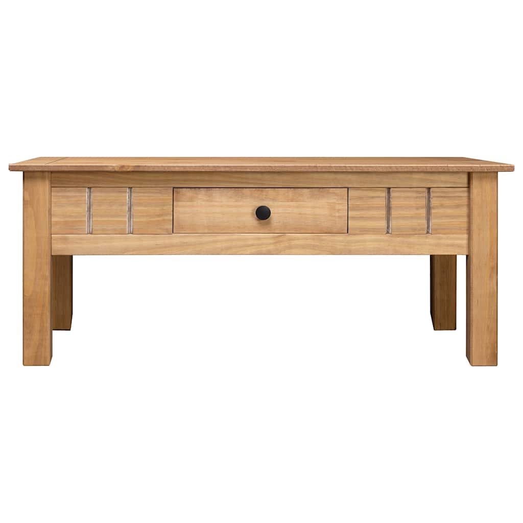 Mesa De Centro Madera Maciza De Pino Estilo Panamá 100X60X43,5 Cm