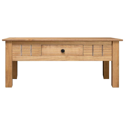 Mesa De Centro Madera Maciza De Pino Estilo Panamá 100X60X43,5 Cm