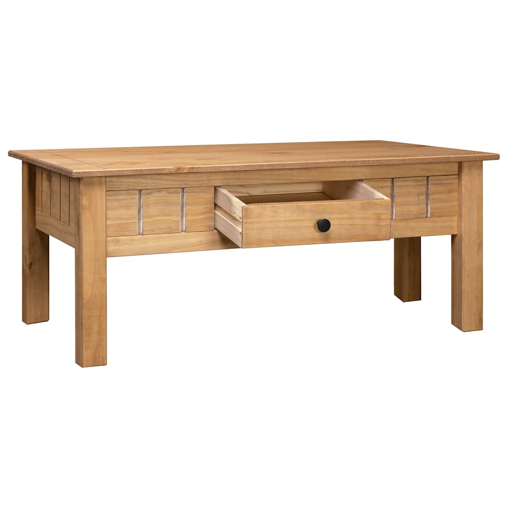 Mesa De Centro Madera Maciza De Pino Estilo Panamá 100X60X43,5 Cm