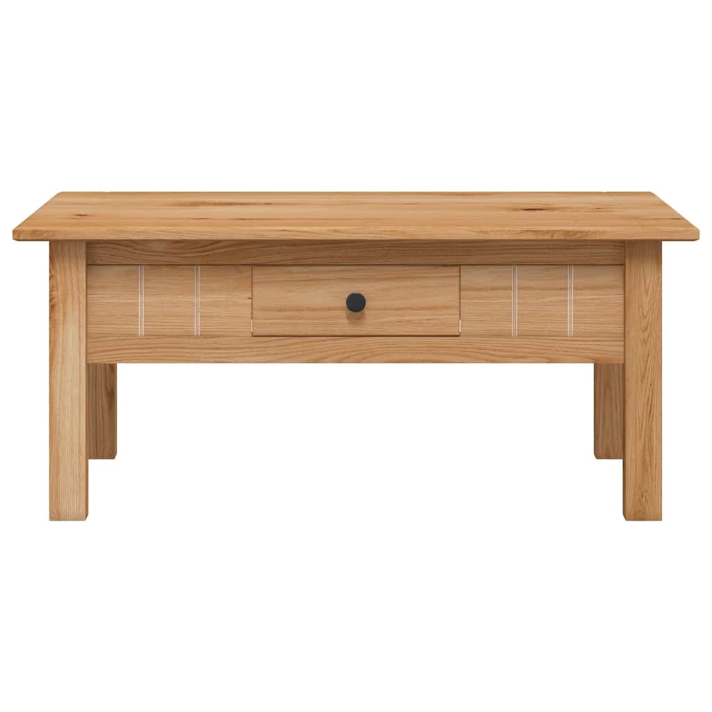 Mesa De Centro Madera Maciza De Pino Estilo Panamá 100X60X43,5 Cm