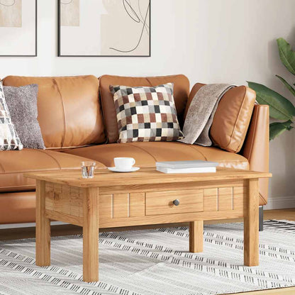 Mesa De Centro Madera Maciza De Pino Estilo Panamá 100X60X43,5 Cm