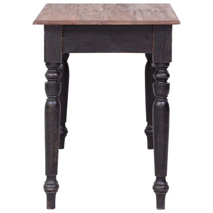 Escritorio Con 3 Cajones Madera Maciza De Caoba 117X57X75 Cm