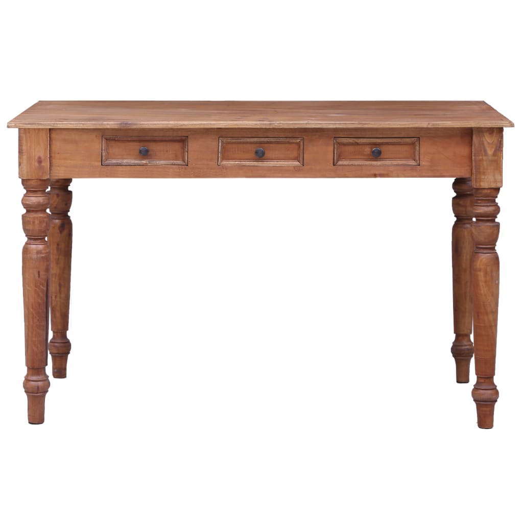 Escritorio Con Cajones Madera Maciza De Caoba 117X57X75 Cm