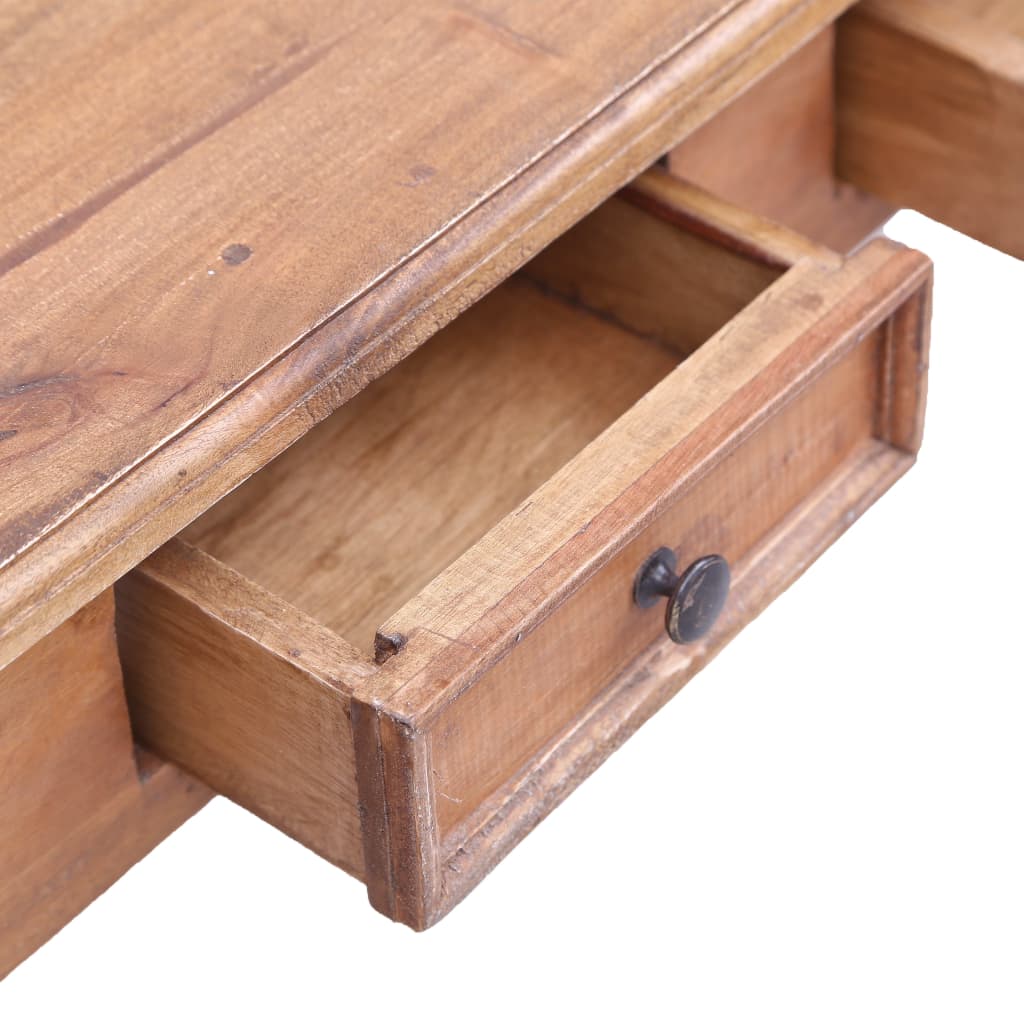 Escritorio Con Cajones Madera Maciza De Caoba 117X57X75 Cm