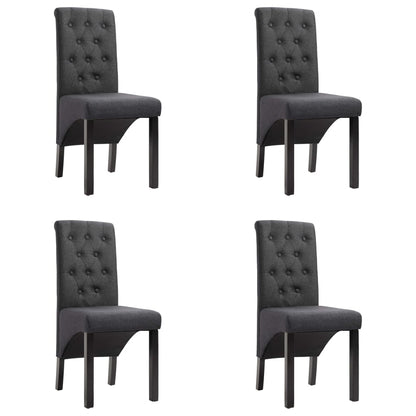 Sillas De Comedor 4 Unidades Tela Negras