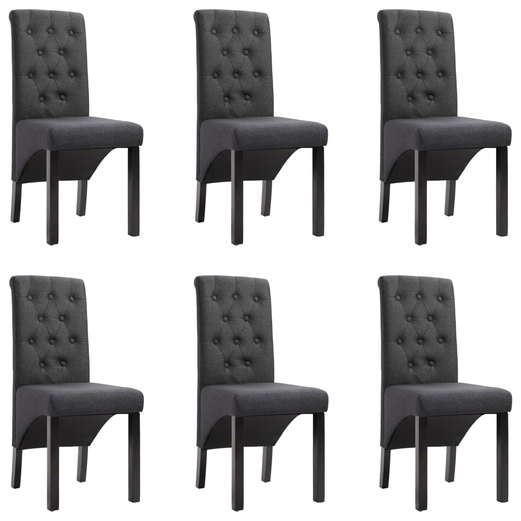 Sillas De Comedor 4 Unidades Tela Negras