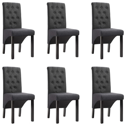 Sillas De Comedor 4 Unidades Tela Negras