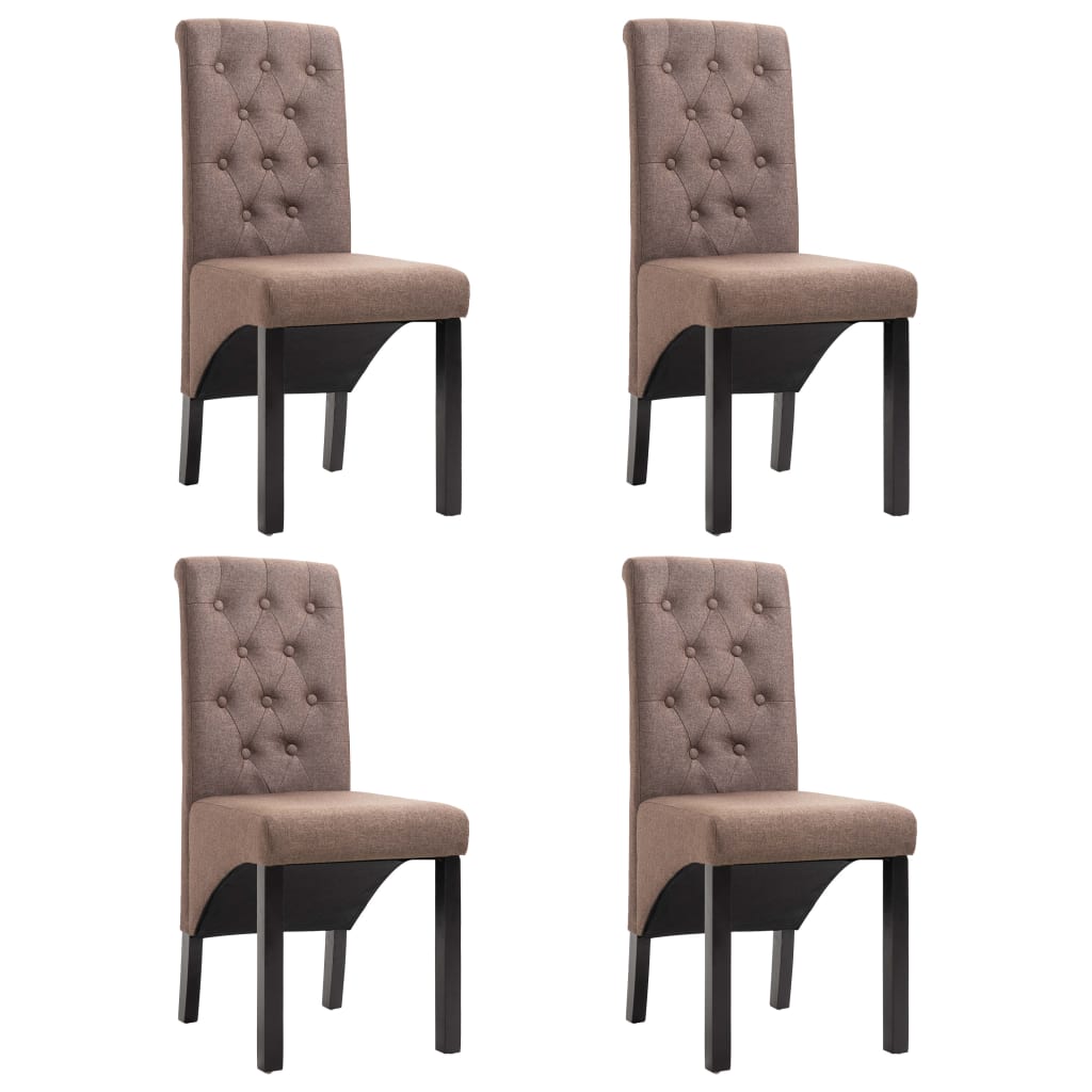 Sillas De Comedor 4 Unidades Tela Negras