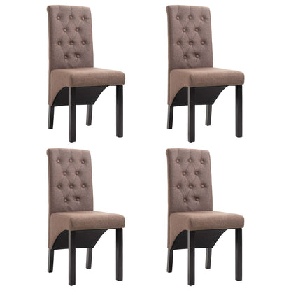 Sillas De Comedor 4 Unidades Tela Negras