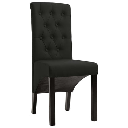Sillas De Comedor 4 Unidades Tela Negras