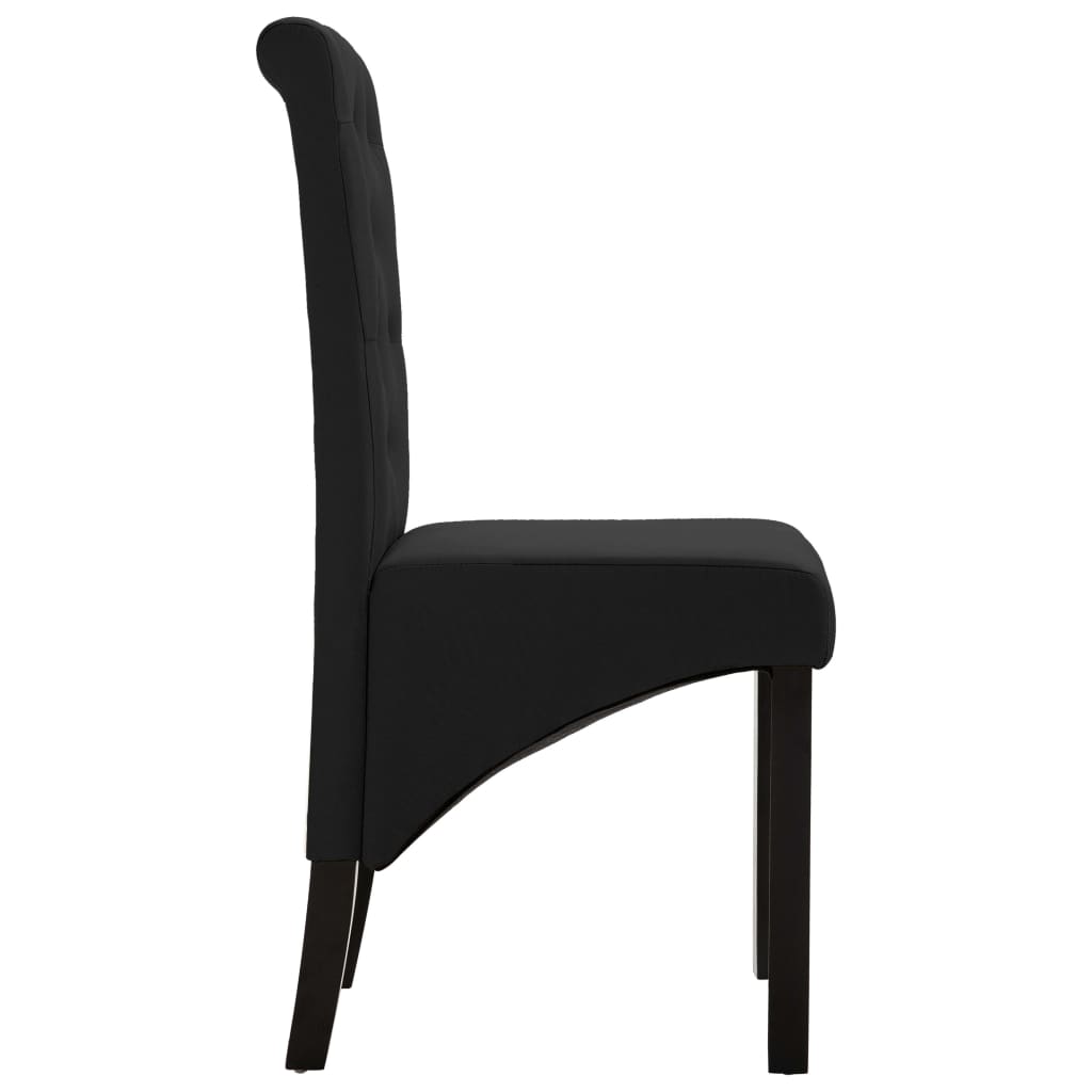 Sillas De Comedor 4 Unidades Tela Negras