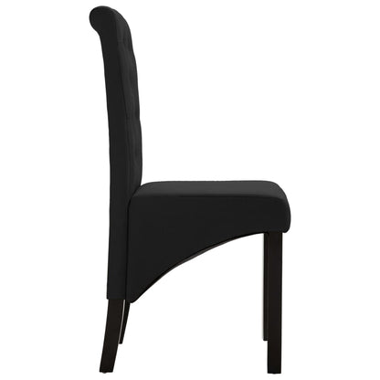 Sillas De Comedor 4 Unidades Tela Negras