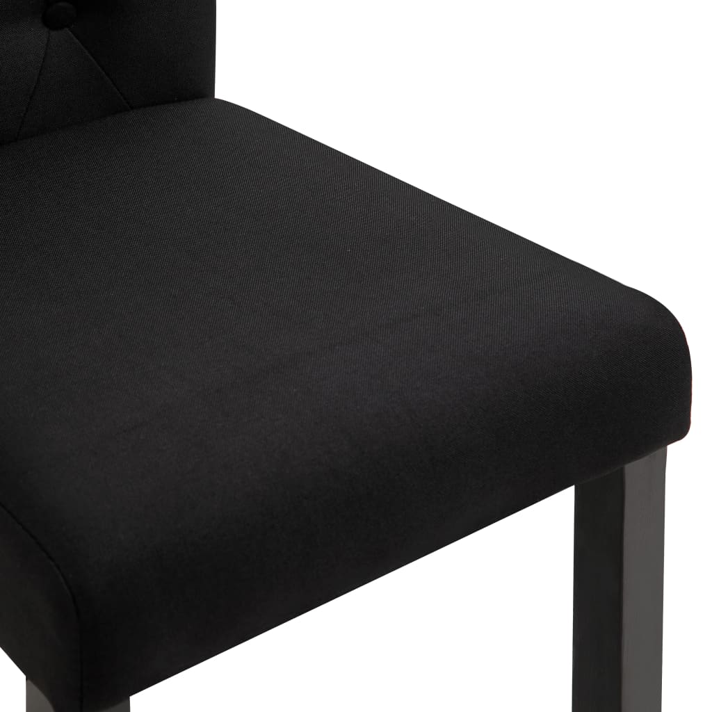 Sillas De Comedor 4 Unidades Tela Negras