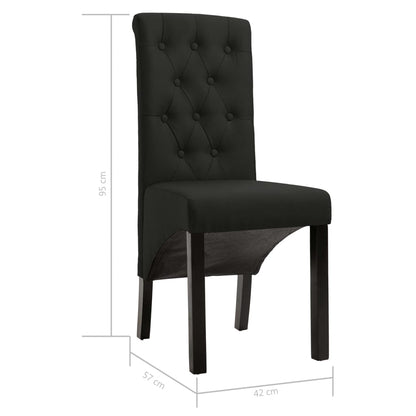Sillas De Comedor 4 Unidades Tela Negras