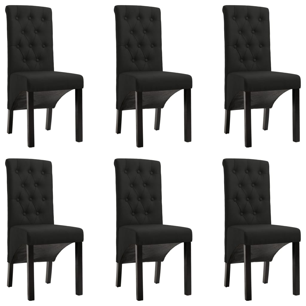 Sillas De Comedor 4 Unidades Tela Negras