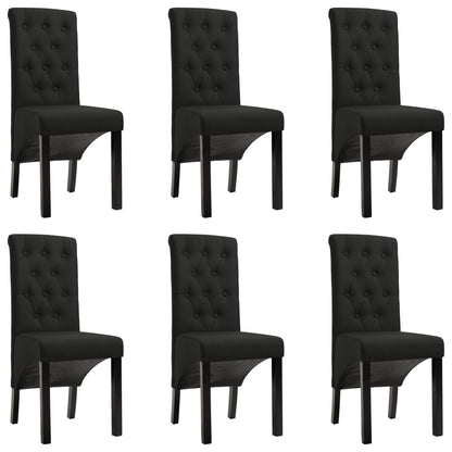 Sillas De Comedor 4 Unidades Tela Negras
