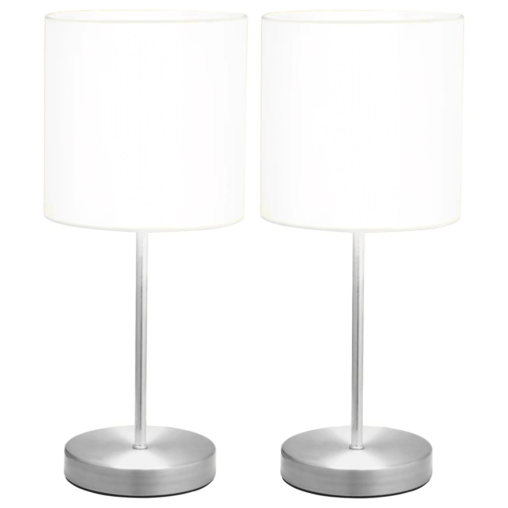 Lámparas De Mesa Táctiles 2 Unidades Blanco E14