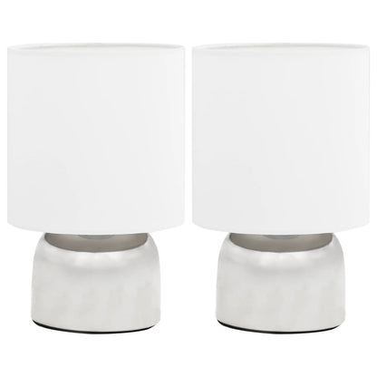 Lámparas De Mesa Táctiles 2 Unidades Blanco E14