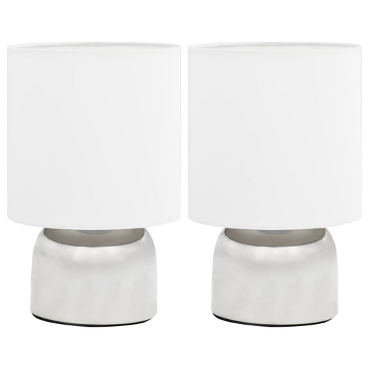 Lámparas De Mesa Táctiles 2 Unidades Blanco E14