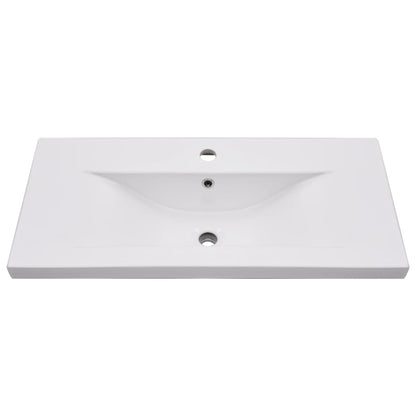 Lavabo Encastrado De Cerámica Blanco 81X39,5X18,5 Cm