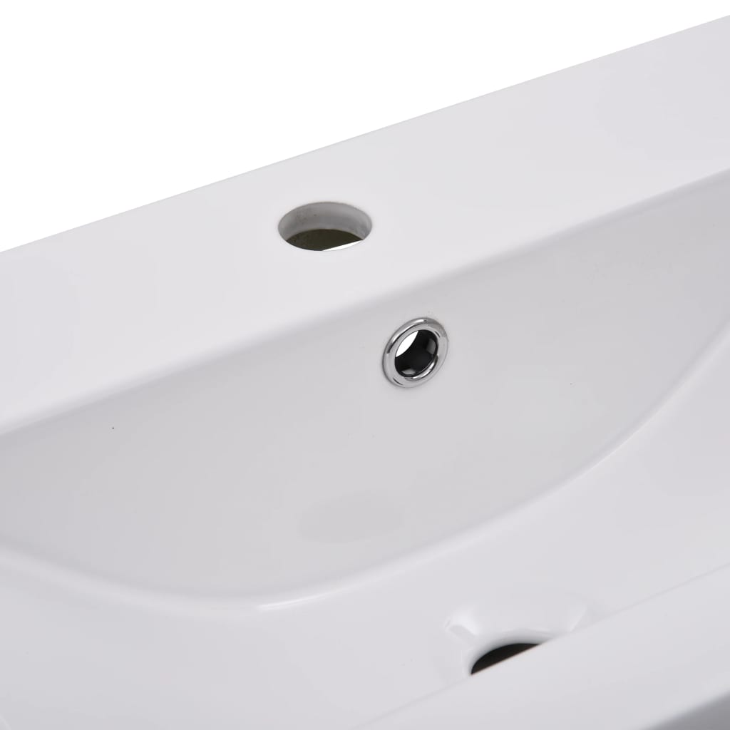 Lavabo Encastrado De Cerámica Blanco 81X39,5X18,5 Cm