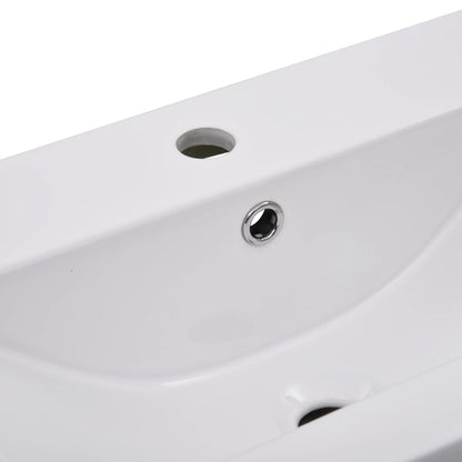 Lavabo Encastrado De Cerámica Blanco 81X39,5X18,5 Cm