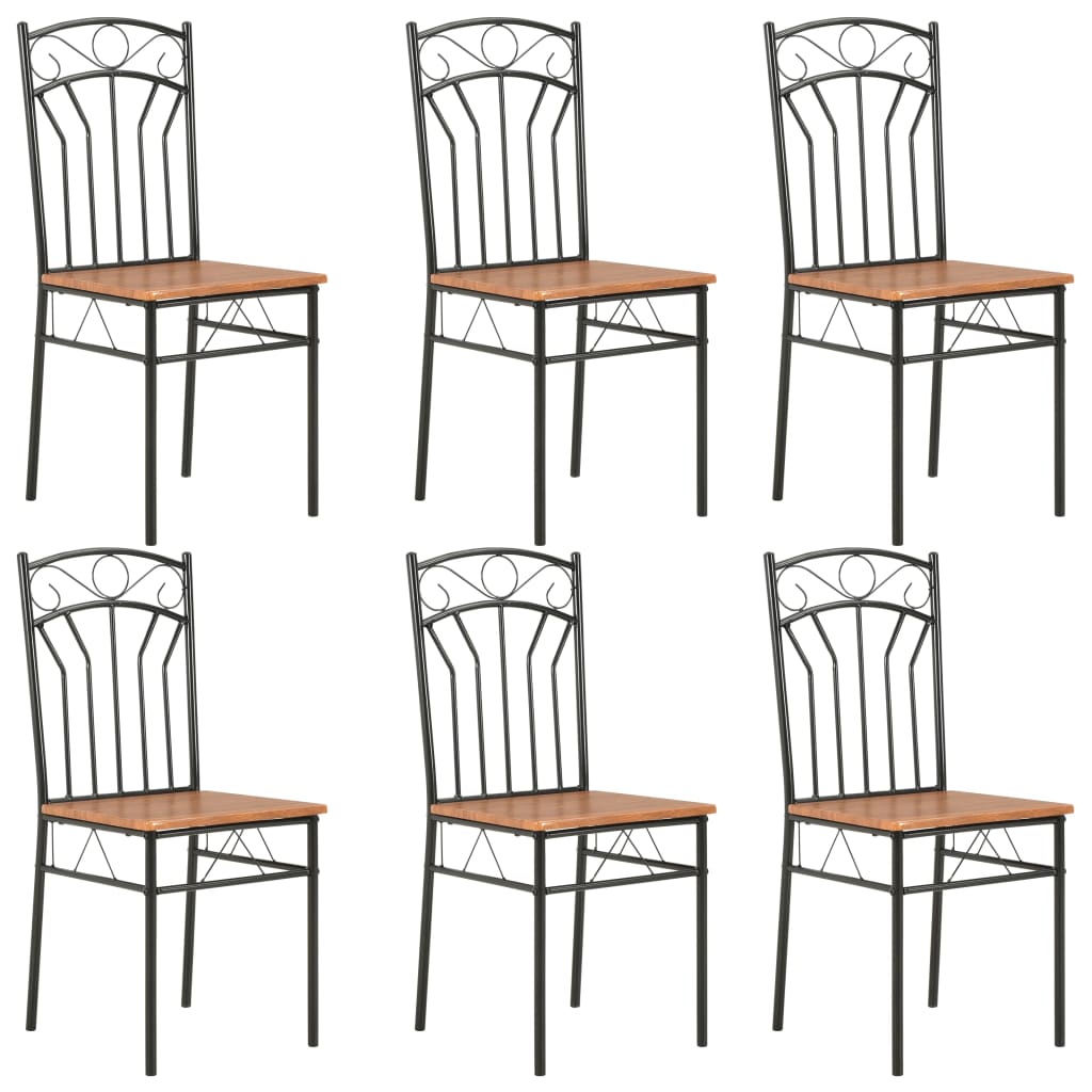 Sillas De Comedor 4 Unidades Mdf Marrón