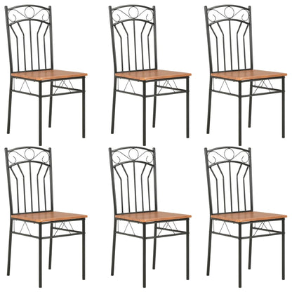Sillas De Comedor 4 Unidades Mdf Marrón