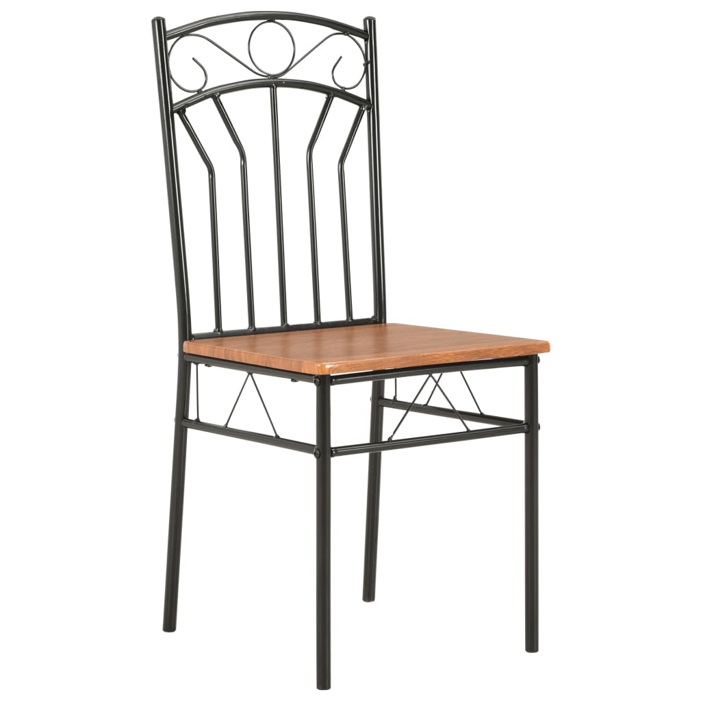 Sillas De Comedor 4 Unidades Mdf Marrón