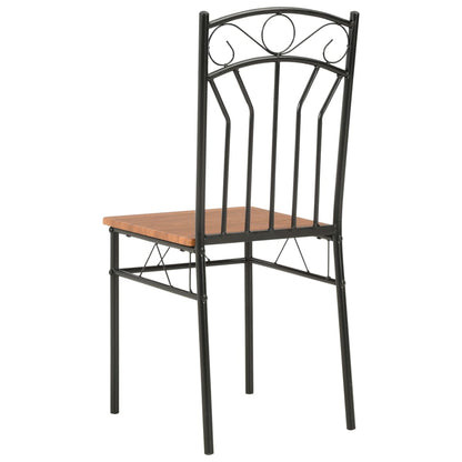 Sillas De Comedor 4 Unidades Mdf Marrón