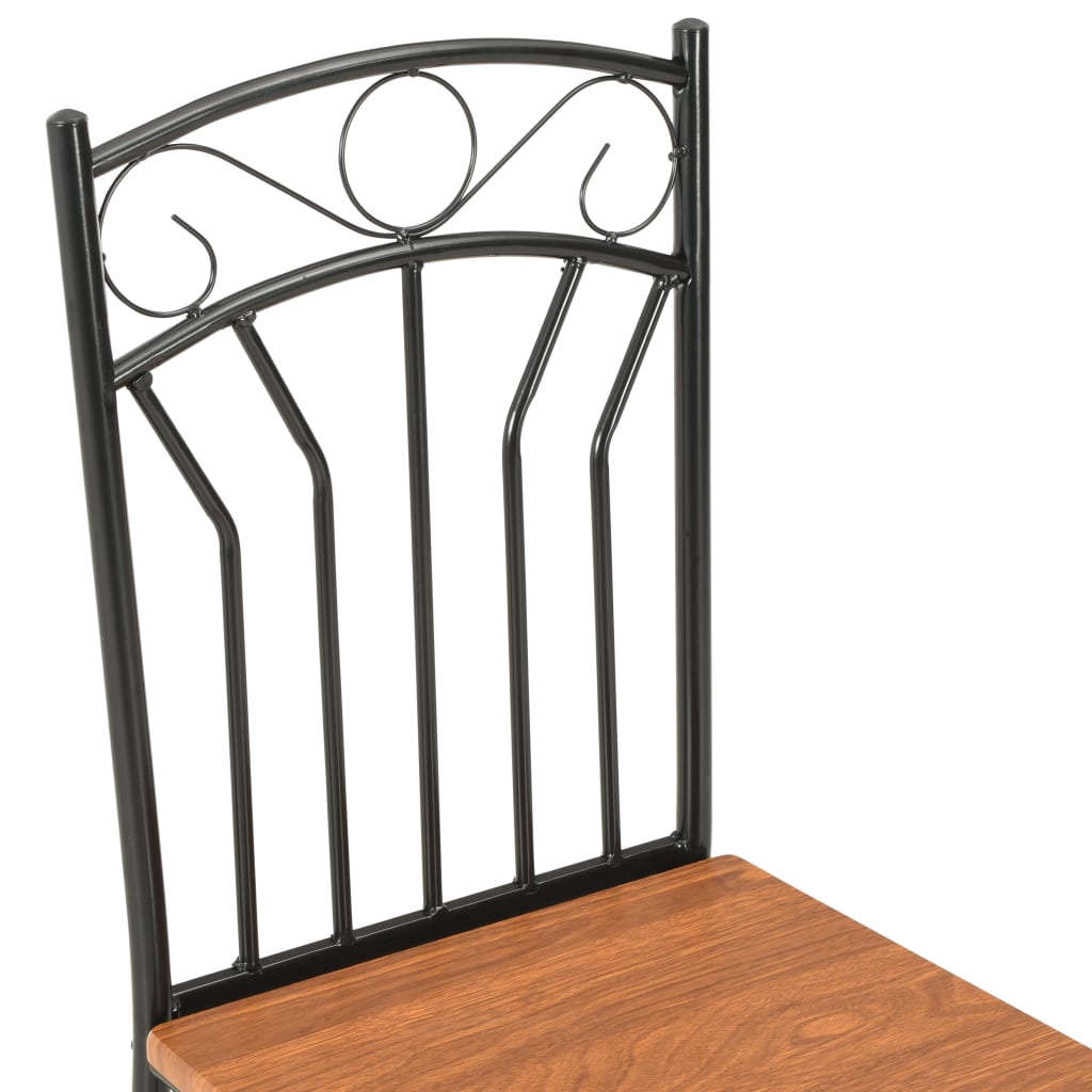 Sillas De Comedor 4 Unidades Mdf Marrón
