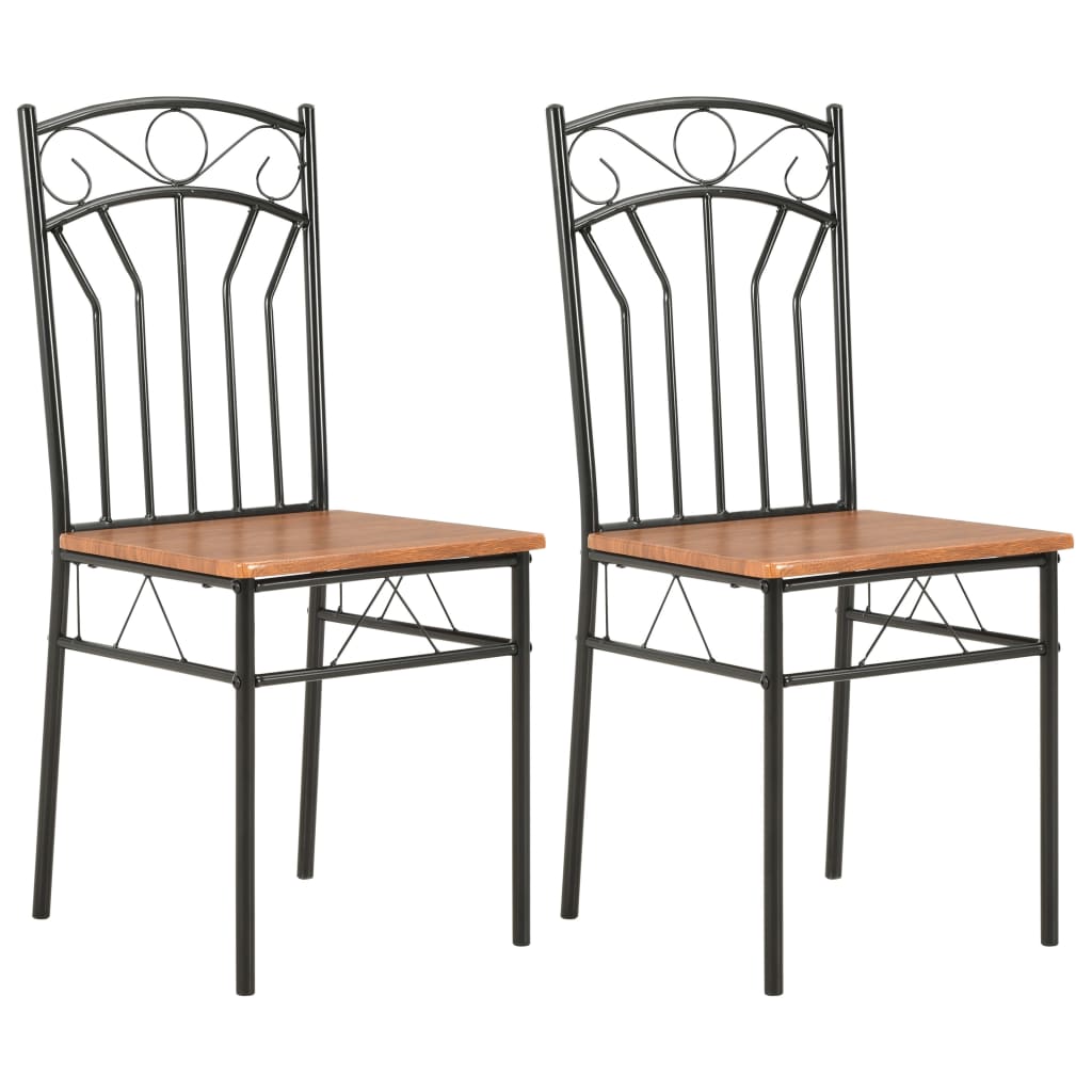 Sillas De Comedor 4 Unidades Mdf Marrón