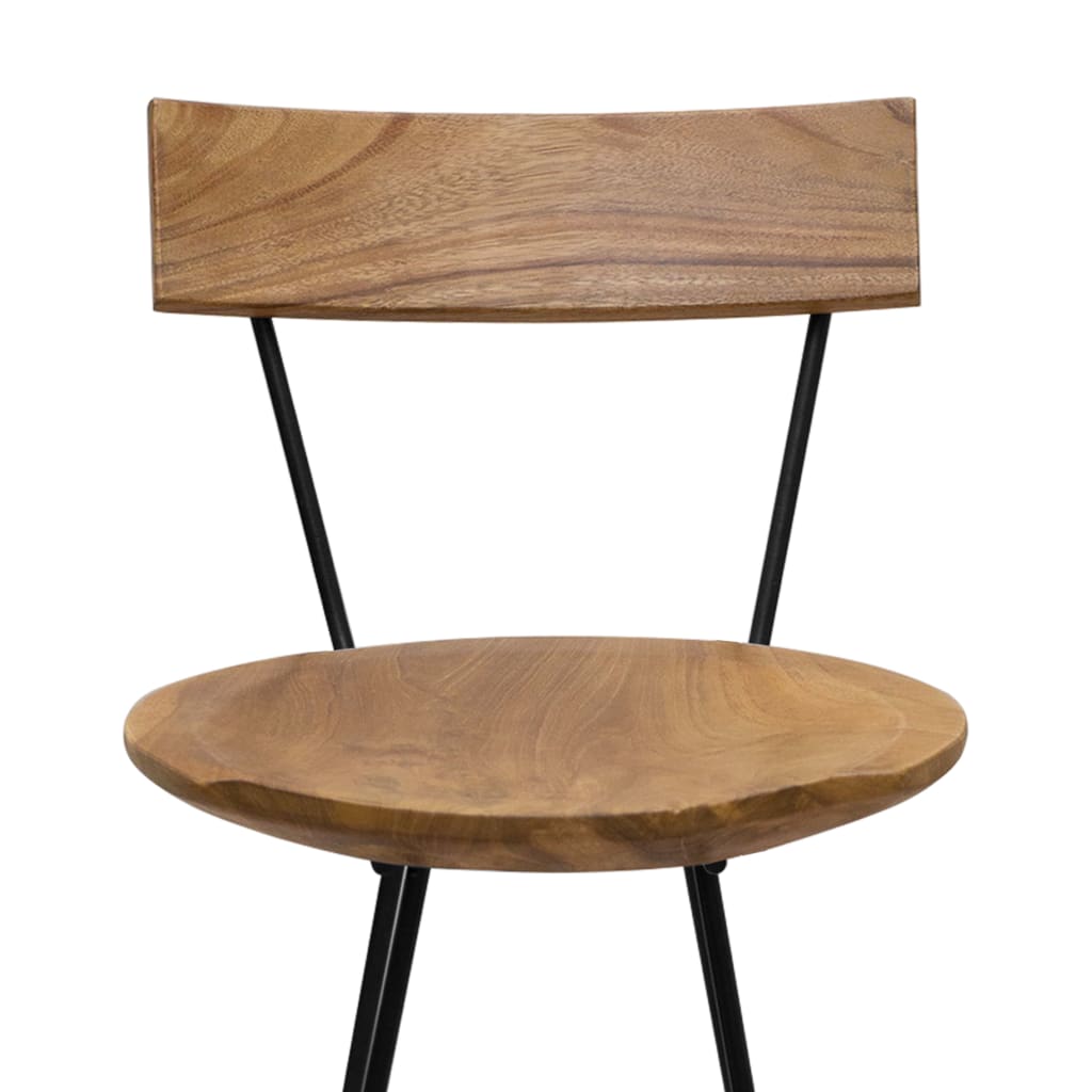 Taburetes De Cocina 2 Unidades Madera Maciza De Teca