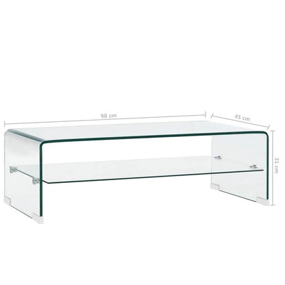 Mesa De Centro De Vidrio Templado Transparente