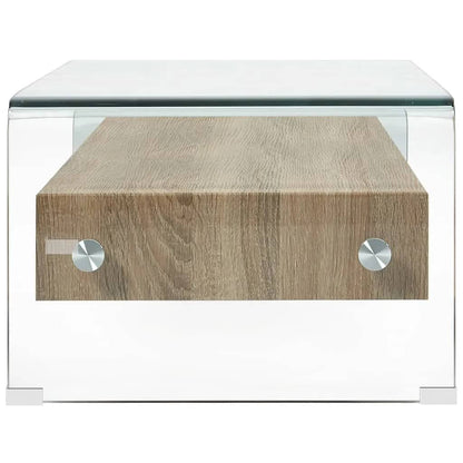Mesa De Centro De Vidrio Templado Transparente 98X45X31 Cm