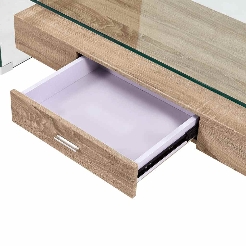 Mesa De Centro De Vidrio Templado Transparente 98X45X31 Cm