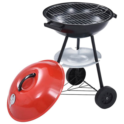 Barbacoa De Carbón Portátil Con Ruedas Xxl 44 Cm