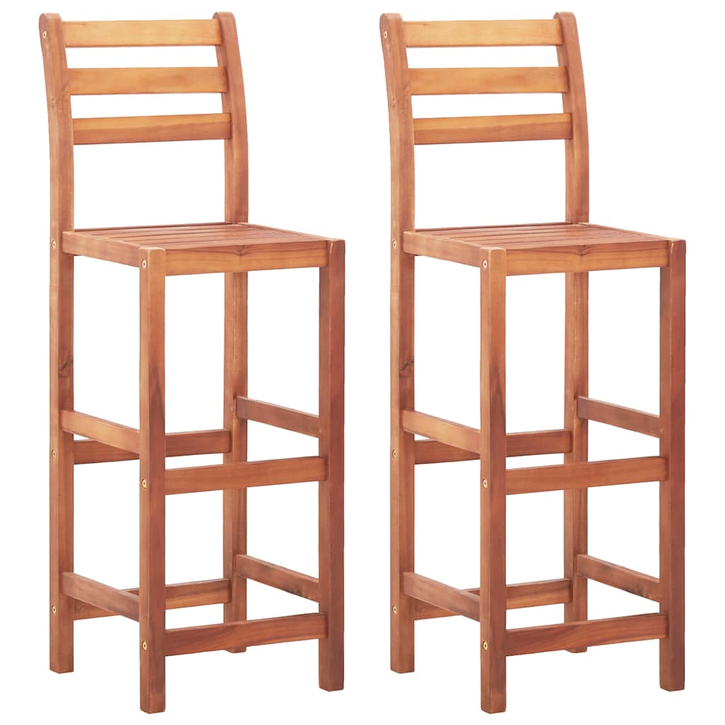 Sillas De Cocina 4 Unidades Madera Maciza De Acacia