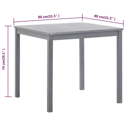 Mesa De Jardín De Madera Maciza De Acacia 80X80X74 Cm