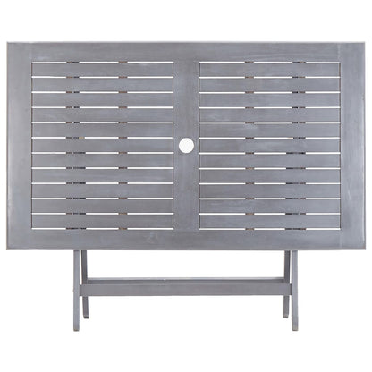 Mesa Plegable De Jardín Madera Maciza De Acacia