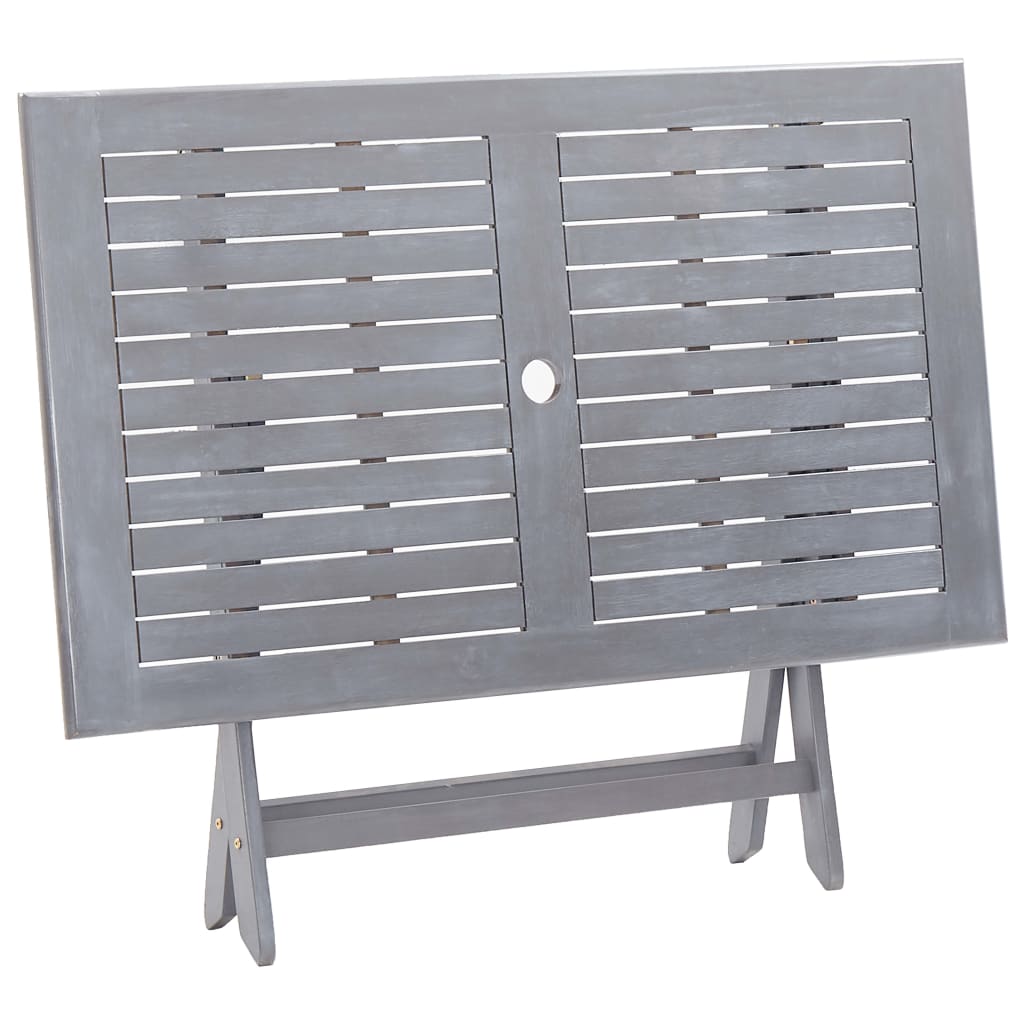 Mesa Plegable De Jardín Madera Maciza De Acacia