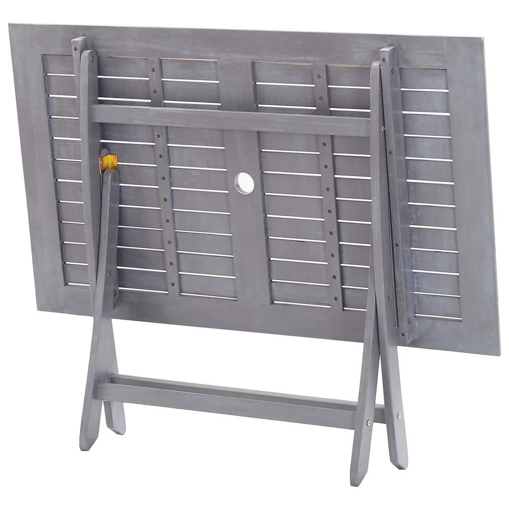 Mesa Plegable De Jardín Madera Maciza De Acacia