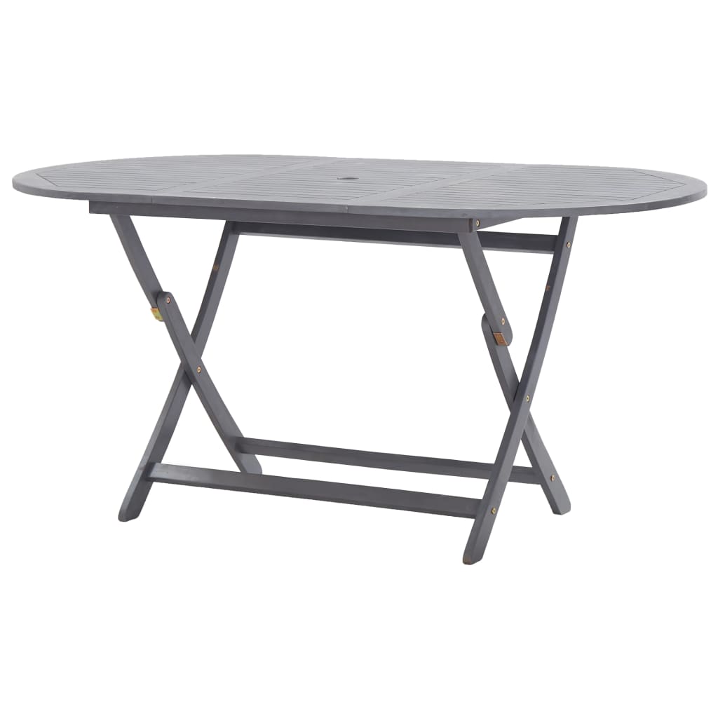 Mesa Plegable De Jardín Madera Maciza De Acacia