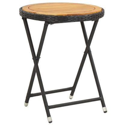 Mesa De Centro Ratán Sintético Y Vidrio Templado 60 Cm