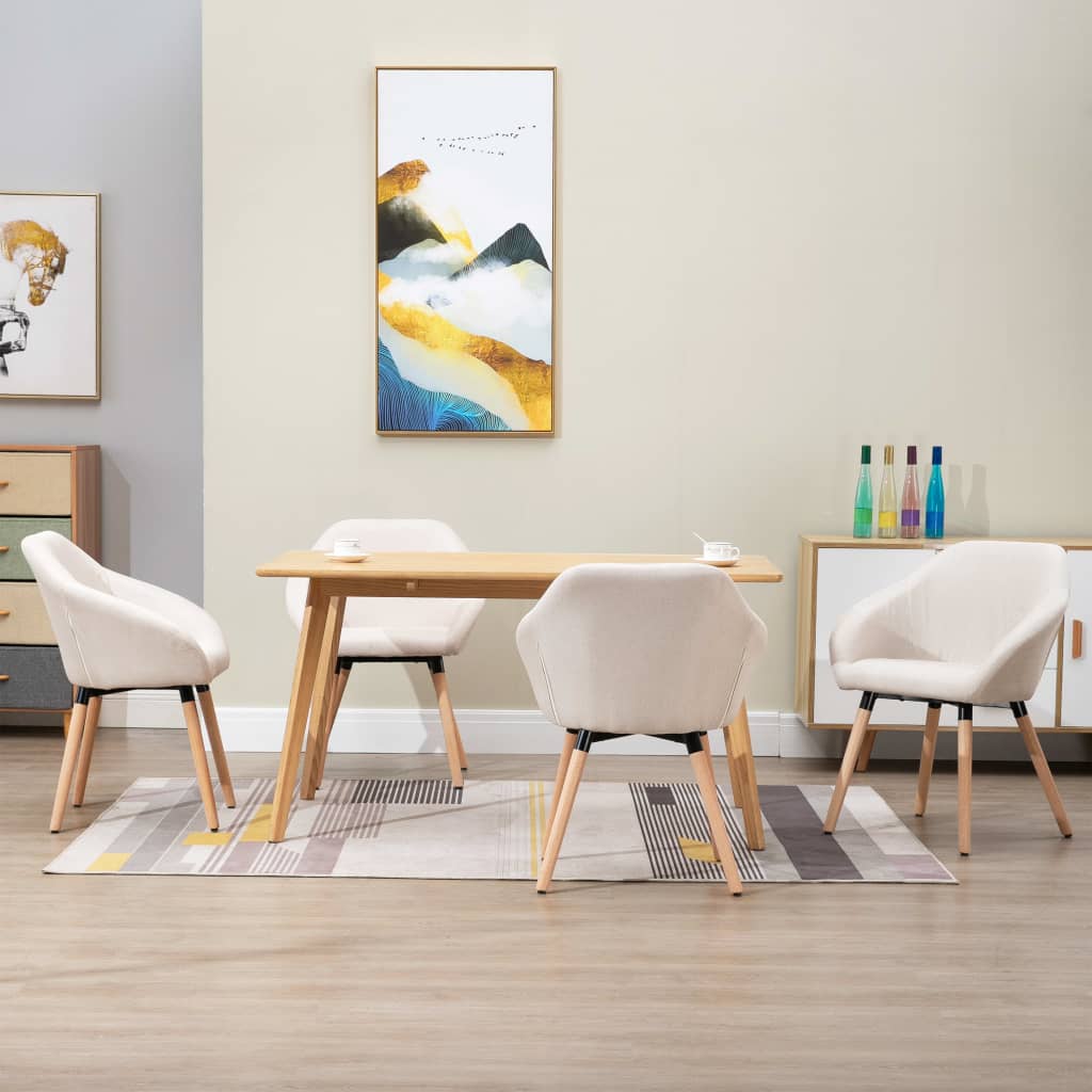 Sillas De Comedor Giratorias 4 Unidades Tela