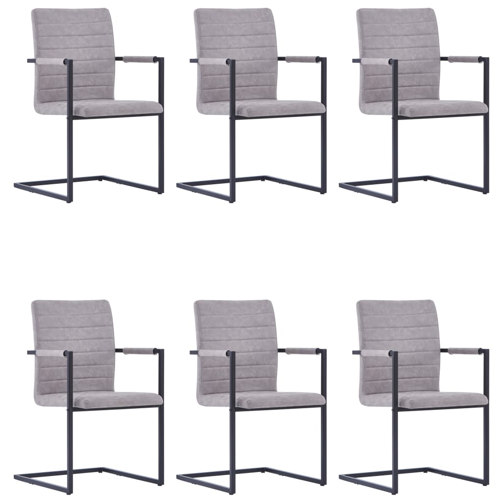 Sillas De Comedor Voladizas 2 Uds Cuero Sintético