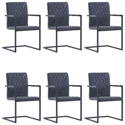 Sillas De Comedor Voladizas 2 Uds Cuero Sintético
